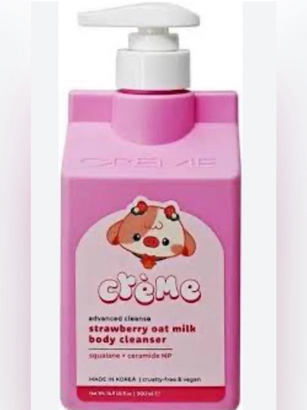 The Crème Shop Strawberry 🍓 oat Body Cleanser ( SQUALANE + CERAMIDE NP ) 16.9 FL